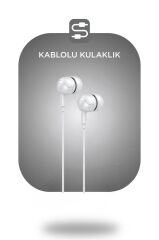 Kablolu Kulaklık Jack Girişli Kulak İçi Kulaklık H10 Beyaz