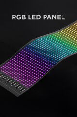 Led Matrix Panel 9x37cm Telefon Kontrollü Kayar Led Animasyon Aydınlatma RP937 Siyah