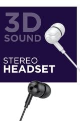 Torima H10 Mikrofonlu Stereo Kulakiçi Kablolu Kulaklık Beyaz