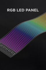 Led Matrix Panel 9x37cm Telefon Kontrollü Kayar Led Animasyon Aydınlatma RP937 Siyah