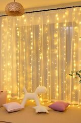 Perde LED Işık 300 LED 10 Sarkıt 8 Modlu Uzaktan Kumandalı 3x3 Metre Peri Telli Torima LW7