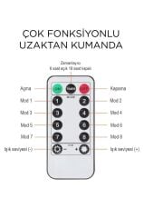 Torima LW-7 300 Ledli 10 Sarkıt Perde Led Işık, 8 Modlu Uzaktan Kumandalı, 3x3 Metre Peri Telli Led