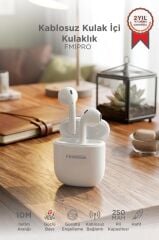 Fineblue Bluetooth Kulaklık Kulak İçi Kablosuz Kulaklık FM1PRO Beyaz
