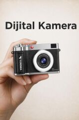 Mini Dijital Retro Kamera 48MP Selfie Video Vlog Kamerası CMR50 Siyah