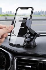 Telefon Tutucu 360 Derece Dönebilen Vantuzlu Araç İçi Oto Aksesuarları JX048 Siyah
