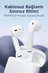 Fineblue Bluetooth Kulaklık Kulak İçi Kablosuz Kulaklık FM1PRO Beyaz