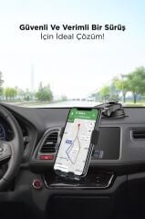 Telefon Tutucu 360 Derece Dönebilen Vantuzlu Araç İçi Oto Aksesuarları JX048 Siyah