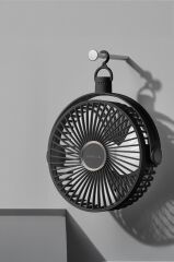 Torima F-15 Siyah Mini Fan Vantilatör I Asma Apartlı, 800 mAh Şarjlı, Type-C Girişli, Taşınabilir Fan