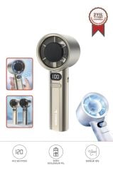 Torima F-21 Altın Dijital Ekranlı 120 Hız Ayarlı Taşınabilir Mini Fan