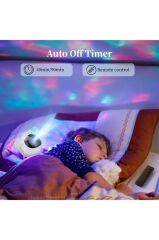 Torima LW-6 Mini Beyaz Yıldız Projektör Astronot Işıklı Galaksi Samanyolu Projektör Gece Lambası