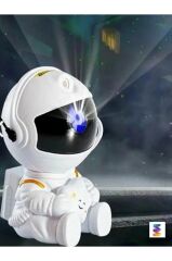 Astronot Projektör Işıklı Galaksi Samanyolu Yıldız Gece Lambası LW6 Mini Beyaz