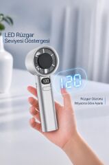 Şarjlı El Vantilatörü 120 Hız Ayarlı Taşınabilir Mini Fan F21 Beyaz