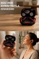 Bluetooth Kulaklık 5.4 3D Sesli Kulak İçi Oyuncu Kulaklık G101 Siyah
