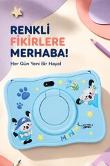 Maniner Eğitici Tablet 4GB 128GB Kılıf Hediyeli Çocuk Tableti M5 Mavi