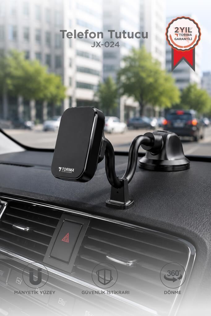 Telefon Tutucu Manyetik Çok Amaçlı Araç İçi Oto Aksesuarları JX024 Siyah