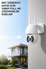 Güvenlik Kamerası 360 Derece Dönebilen Wifi Akıllı Ip Kamerası CMR41 Beyaz