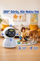 Güvenlik Kamerası 360 Derece Dönebilen Wifi Akıllı Ip Kamerası CMR40 Beyaz