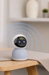 Güvenlik Kamerası 360 Derece Dönebilen Wifi Akıllı Ip Kamerası CMR40 Beyaz