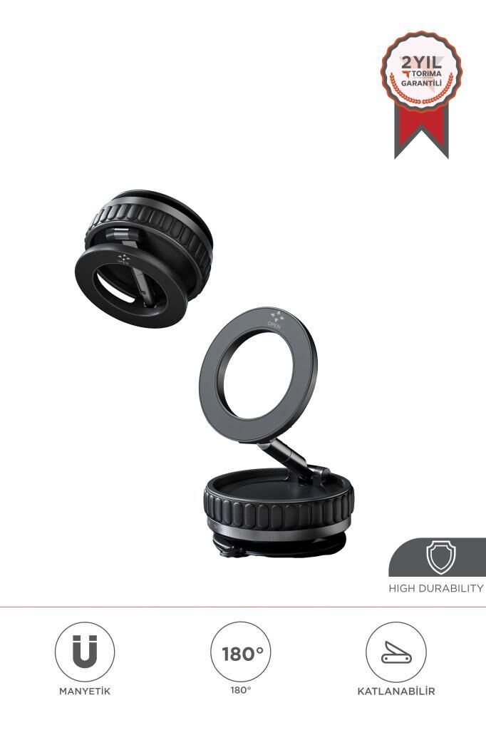 Telefon Tutucu Manyetik 180 Derece Katlanabilir Ev Ofis Araç İçi Oto Aksesuarları JX056 Siyah