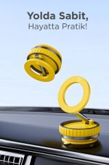 Torima JX-056 Sarı Manyetik 180 Derece Dönebilen ve Katlanabilir Telefon Tutucu