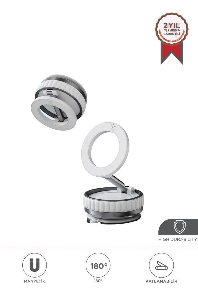 Torima JX-056 Beyaz Manyetik 180 Derece Dönebilen ve Katlanabilir Telefon Tutucu