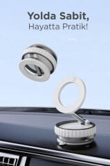 Torima JX-056 Beyaz Manyetik 180 Derece Dönebilen ve Katlanabilir Telefon Tutucu