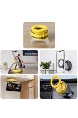 Telefon Tutucu Manyetik 180 Derece Dönebilen Katlanabilir Ev Ofis Araç İçi Oto Aksesuarları JX056 Beyaz