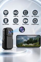 Giyilebilir Aksiyon Kamerası 1080P Hd Kayıt 140 Derece Geniş Açı Klips Tasarımlı Kamera CMR27 Siyah