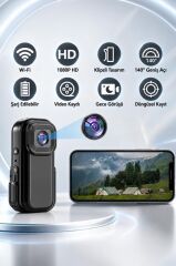 Giyilebilir Aksiyon Kamerası 1080P Hd Kayıt 140 Derece Geniş Açı Klips Tasarımlı Kamera CMR27 Siyah