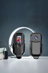 Giyilebilir Aksiyon Kamerası 1080P Hd Kayıt 140 Derece Geniş Açı Klips Tasarımlı Kamera CMR27 Siyah