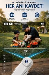 Giyilebilir Aksiyon Kamerası 1080P Hd Kayıt 140 Derece Geniş Açı Klips Tasarımlı Kamera CMR27 Beyaz