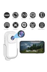 Torima CMR-27 Beyaz 1080P HD Kayıt, 140° Geniş Açı, Klips Tasarımlı Giyilebilir Aksiyon Kamerası