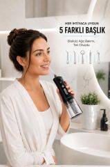 Dijital Ekranlı Şarjlı Ağız Duşu 2 Modlu Taşınabilir Ağız Bakım Cihazı OC02 Siyah