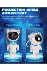 Astronot Projektör Led Galaksi Uzaktan Zamanlayıcı Kumandalı Gece Lambası LW6 Beyaz