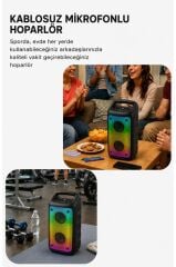 Bluetooth Hoparlör Rgb Işıklı Kablosuz Speaker KTS-1710 Siyah