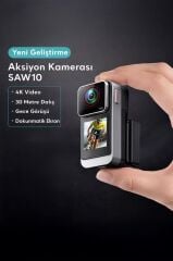 Giyilebilir Aksiyon Kamerası 4K Ultra Hd Kayıt Su Geçirmez Kamera AC05 Siyah