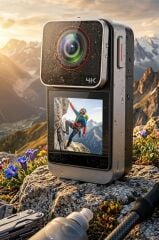 Giyilebilir Aksiyon Kamerası 4K Ultra Hd Kayıt Su Geçirmez Kamera AC05 Siyah