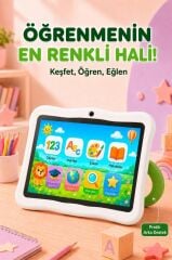 Maniner Eğitici Tablet 4GB 128GB Kılıf Hediyeli Çocuk Tableti M8 Yeşil