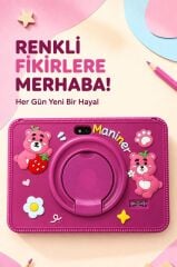 Maniner Eğitici Tablet 4GB 128GB Kılıf Hediyeli Çocuk Tableti M7 Vişne Rengi