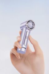 Şarjlı El Vantilatörü Dijital Göstergeli Taşınabilir Mini Fan F44 Mor