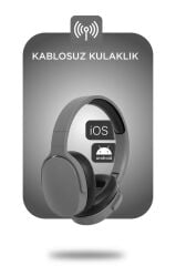 Bluetooth Kulaklık Kulak Üstü Kablosuz Kulaklık P2961 Koyu Gri