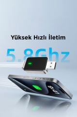 Mini Araç Multimedya Dönüştürücü Adaptör Usb Type-C Uyumlu 2IN1 Kablosuz Carplay TAB10