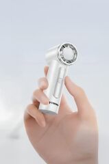 Şarjlı El Vantilatörü Dijital Göstergeli Taşınabilir Mini Fan F44 Beyaz