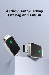 Mini Araç Multimedya Dönüştürücü Adaptör Usb Type-C Uyumlu 2IN1 Kablosuz Carplay TAB10