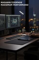 Gaming Oyuncu Klavye Fare Altlığı Kaymaz Taban Mouse Pad BK 300*800MM Siyah