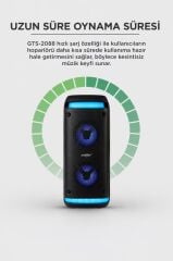 Bluetooth Hoparlör Rgb Işıklı Kablosuz Speaker GTS-2088 Siyah