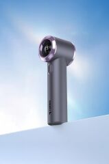 Şarjlı El Vantilatörü Dijital Göstergeli 5 Kademeli Turbo Mini Fan F46 Gri