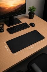 Gaming Oyuncu Klavye Fare Altlığı Kaymaz Taban Mouse Pad BK 350*700MM Siyah