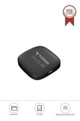 Kablosuz Carplay Araç Multimedya Dönüştürücü Usb Type-C Uyumlu Mini TAB09 Siyah