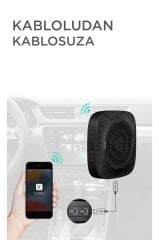 Kablosuz Carplay Araç Multimedya Dönüştürücü Usb Type-C Uyumlu Mini TAB09 Siyah